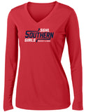 SGHL Ladies Long Sleeve PosiCharge Competitor V-Neck Tee