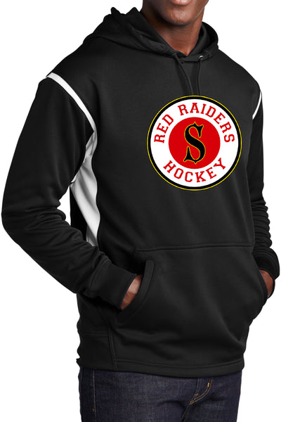 Red Raiders Hockey Tech Fleece Colorblock Hooded Sweatshirt