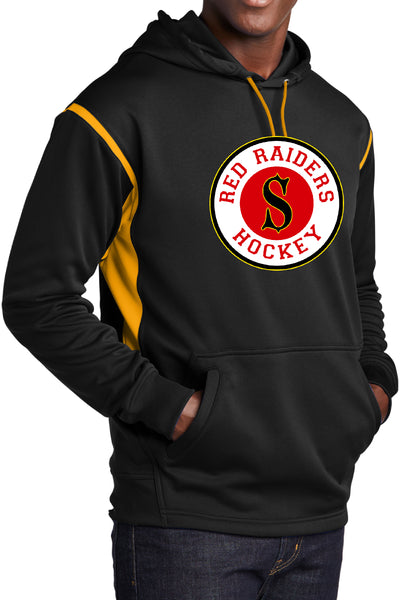 Red Raiders Hockey Tech Fleece Colorblock Hooded Sweatshirt