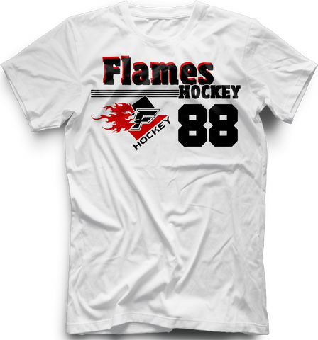 Gulf Coast Flames Old Time T-shirt with Player Number