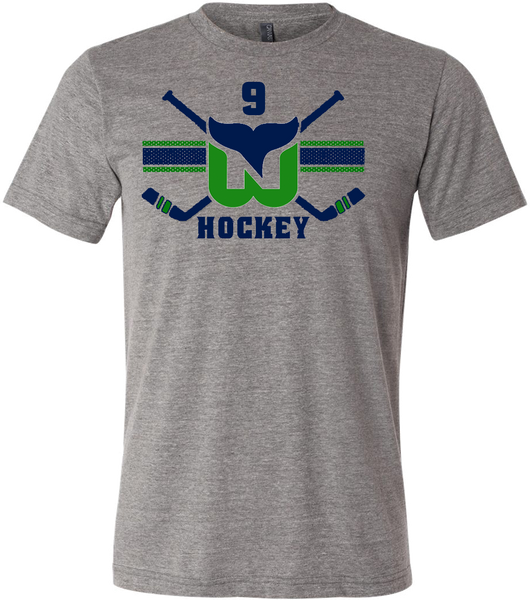 Newport Whalers Cross Check T-shirt with Player Number