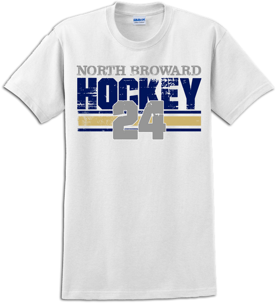North Broward Hockey Vintage Wash T-shirt with Player Number