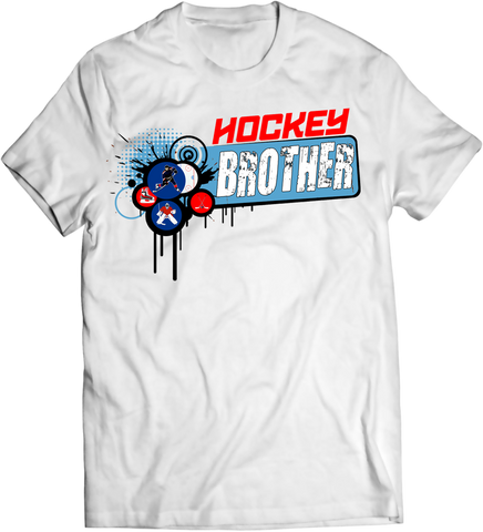 Hockey Brother Splattered T-shirt