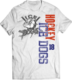 Custom Team Faded Logo T-shirt with Player Number