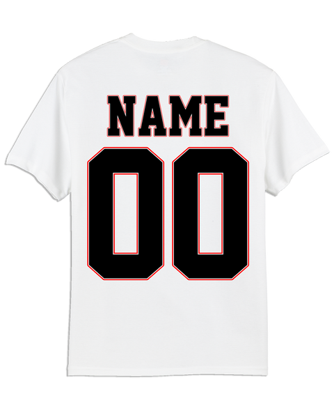 Gulf Coast Flames Faded Logo T-shirt with Player Number