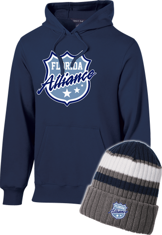 Alliance Printed Hoodie and Embroidered Beanie Bundle