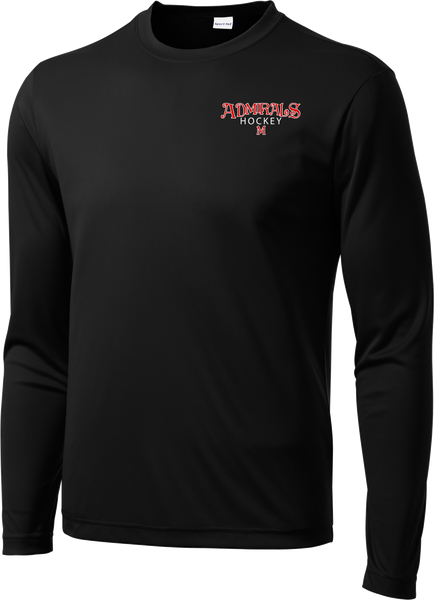 Admirals Hockey Long Sleeve Dri-Fit Tee with Player Number