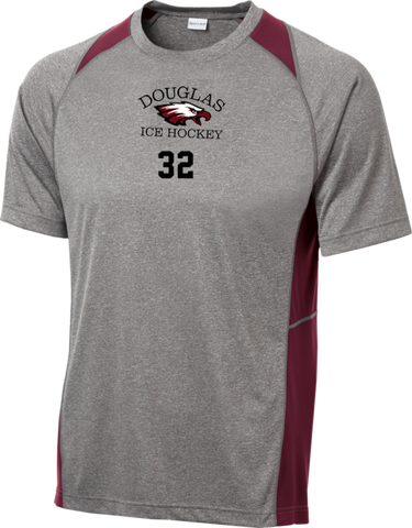 Eagles Hockey Heather Colorblock Contender Tee w/ Player Number