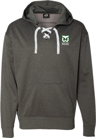 Newport Whalers Hockey Polyester Lace Up Hoodie