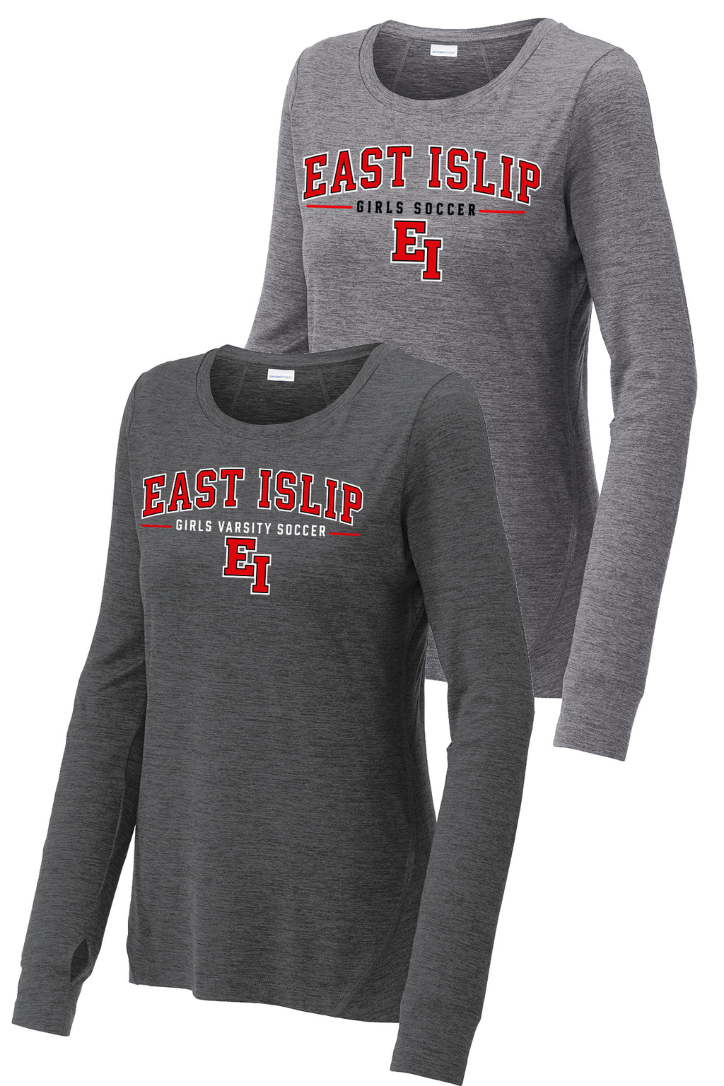 East Islip Girls Soccer Sport-Tek Women's Exchange 1.5 Long Sleeve Crew