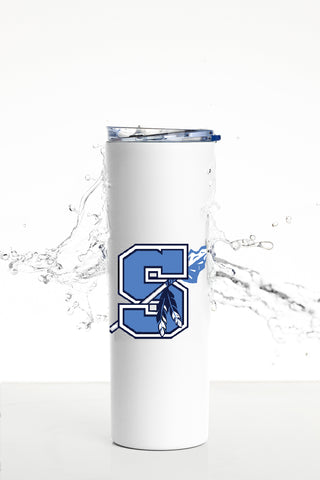 Seekonk Football 20oz Skinny Tumbler with Straw