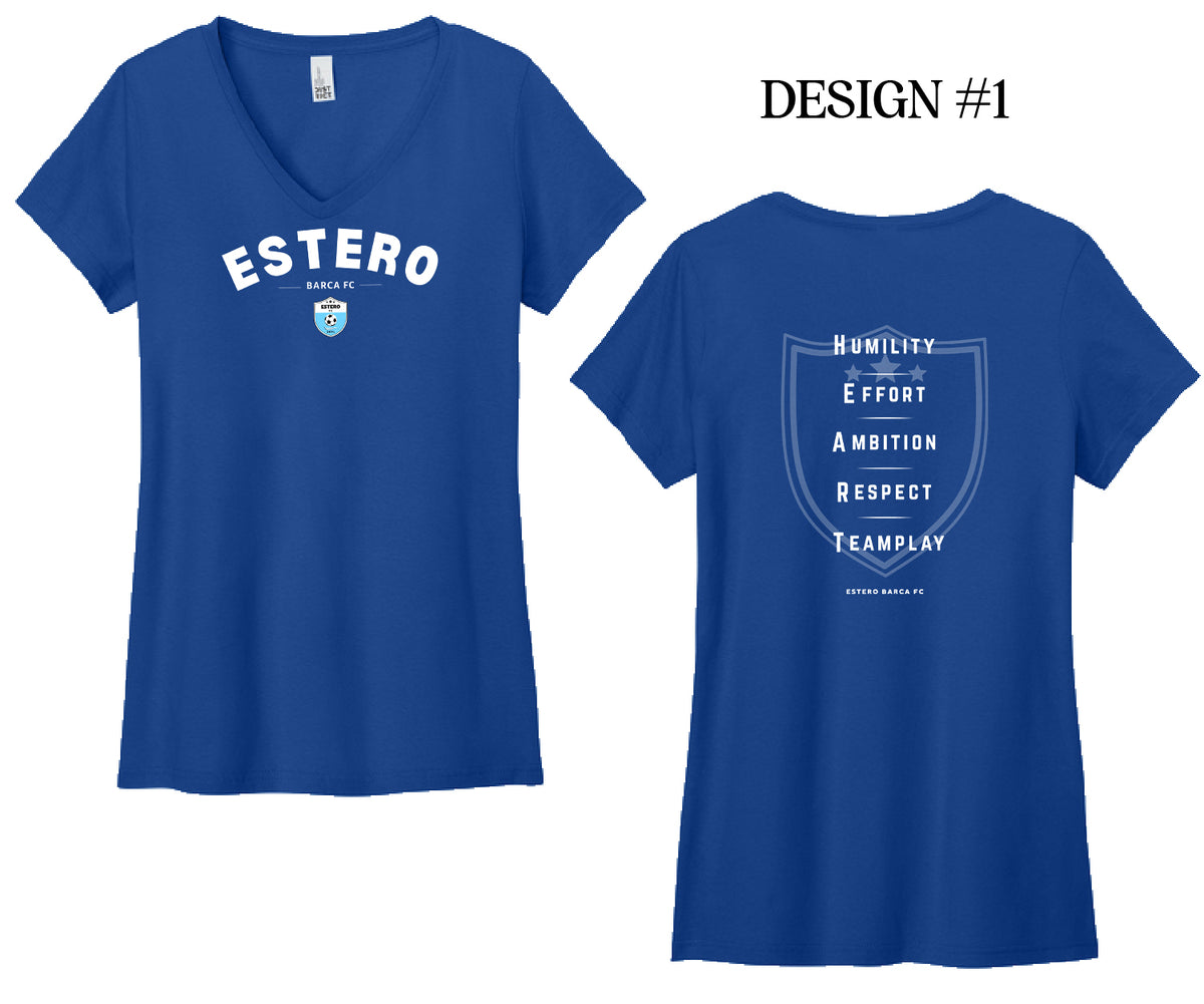 Estero Barca FC H.E.A.R.T. District V-Neck Tee