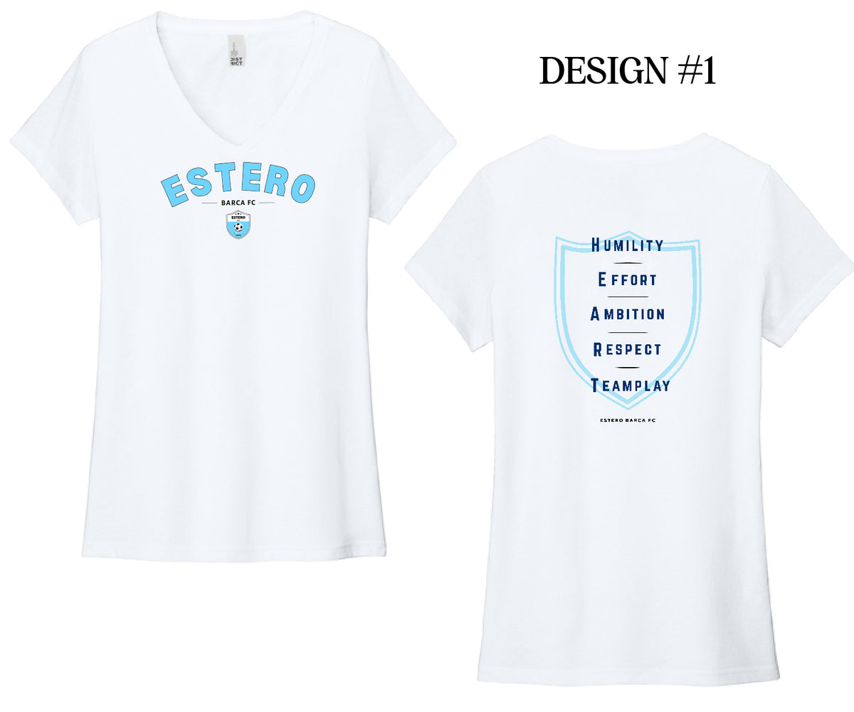 Estero Barca FC H.E.A.R.T. District V-Neck Tee