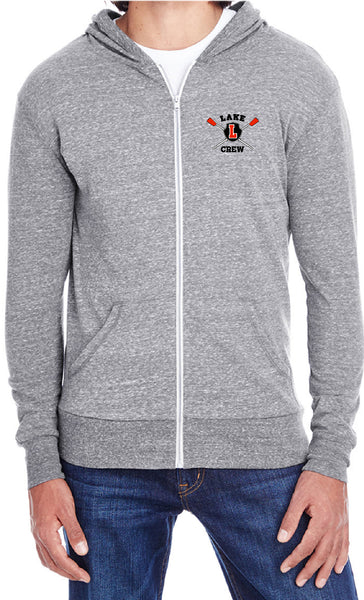 Lake Crew Triblend Full-Zip Lightweight Hoodie