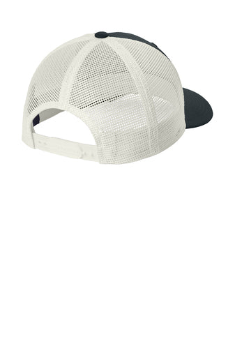 Edgewater Crew Engraved Leather Patch Club Trucker Cap