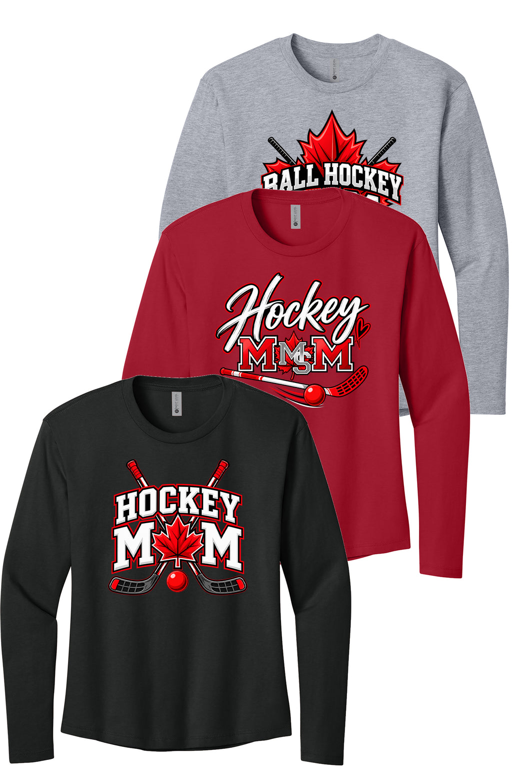 Maple Shade Street Hockey Family Mom Long Sleeve Tee