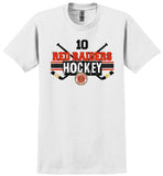 Red Raiders Hockey Cross Check T-shirt with Player Number