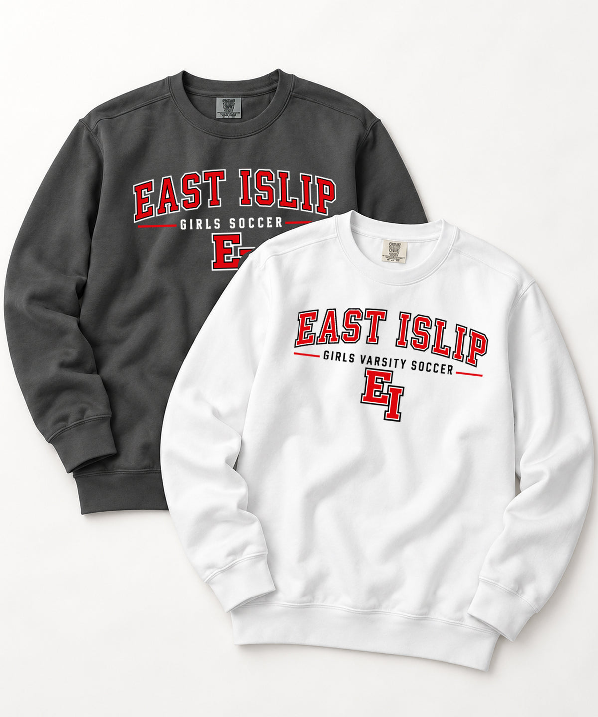 East Islip Girls Soccer Comfort Colors Ring Spun Crewneck Sweatshirt