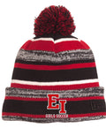 East Islip Girls Soccer New Era Sideline Pom Pom Beanie