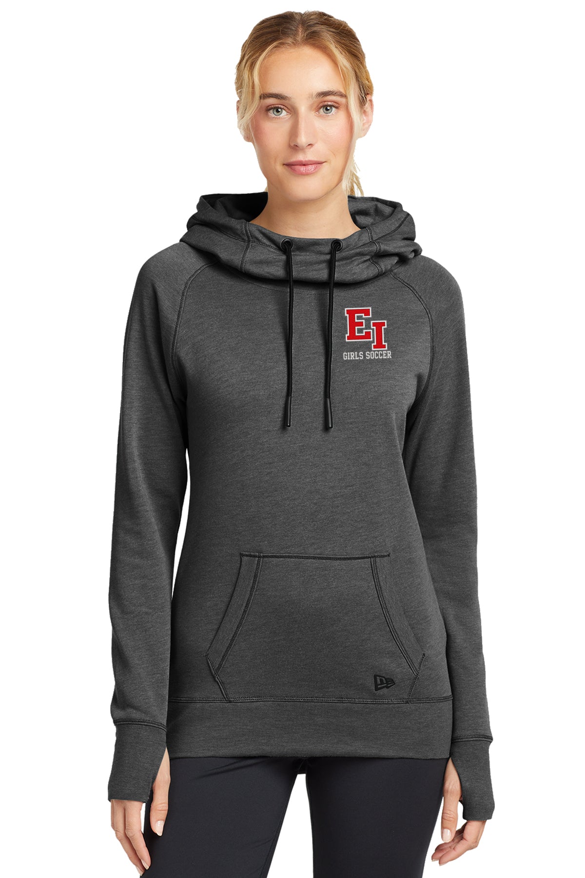 East Islip Girls Soccer New Era Embroidered Tri-Blend Fleece Pullover Hoodie