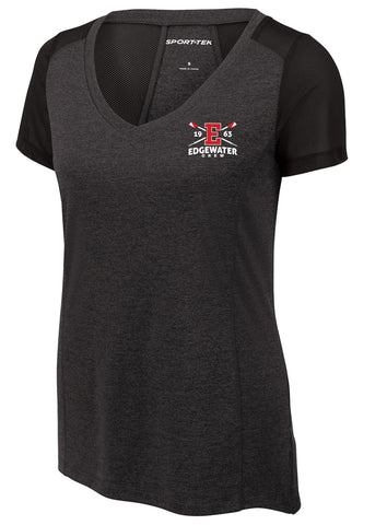 Edgewater Crew Ladies Endeavor Tee With Mesh Panels