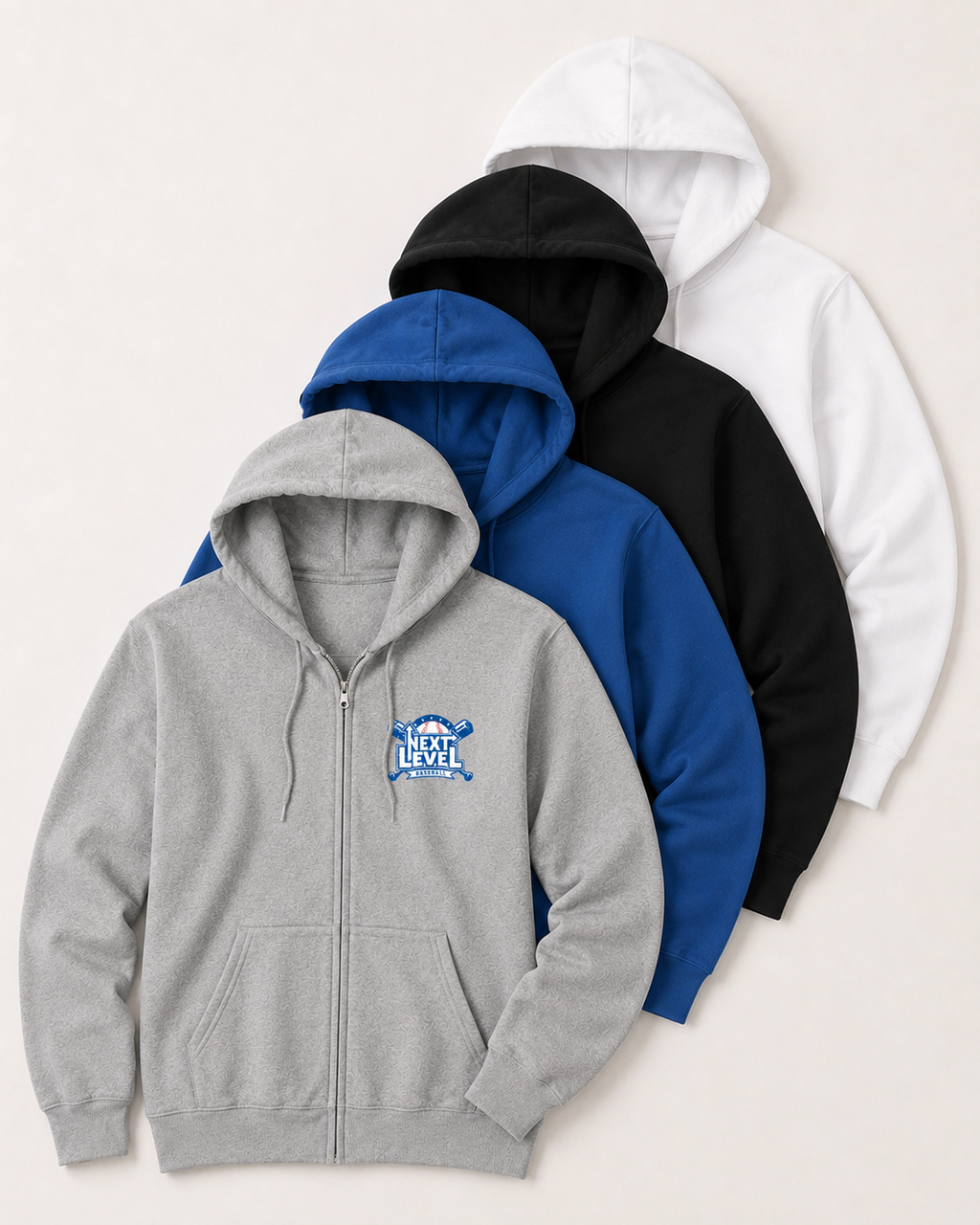 Next Level Baseball Full-Zip Hooded Sweatshirt