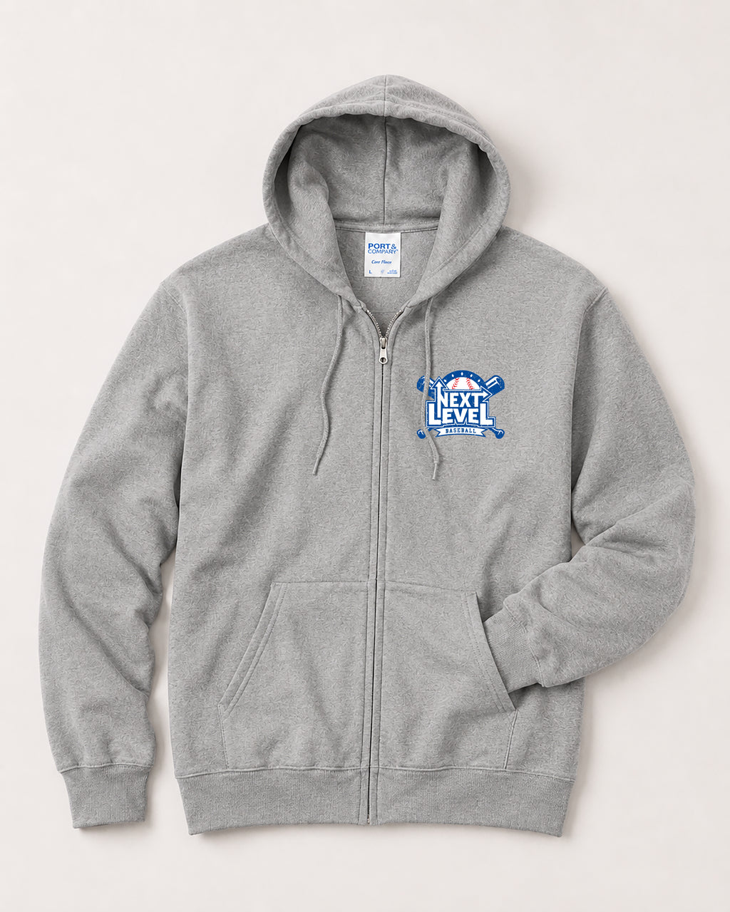Next Level Baseball Full-Zip Hooded Sweatshirt