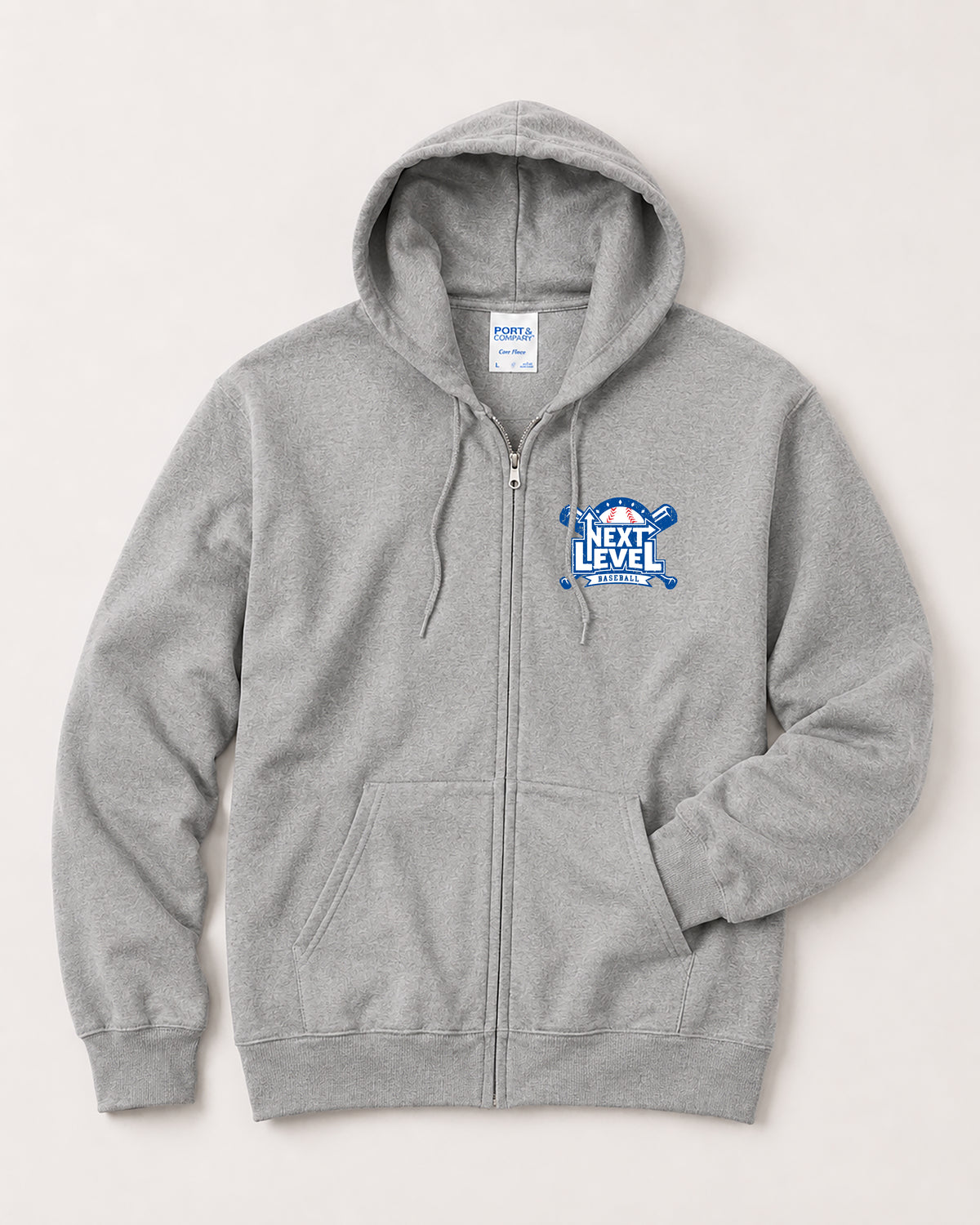 Next Level Baseball Full-Zip Hooded Sweatshirt