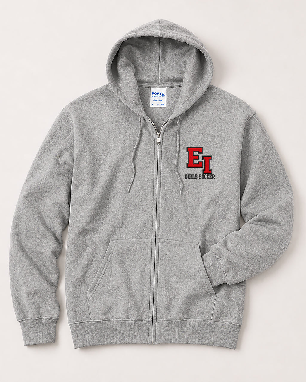East Islip Girls Soccer Full-Zip Embroidered Hooded Sweatshirt