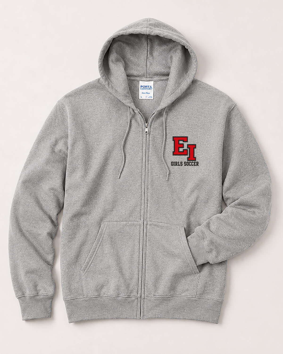East Islip Girls Soccer Full-Zip Embroidered Hooded Sweatshirt