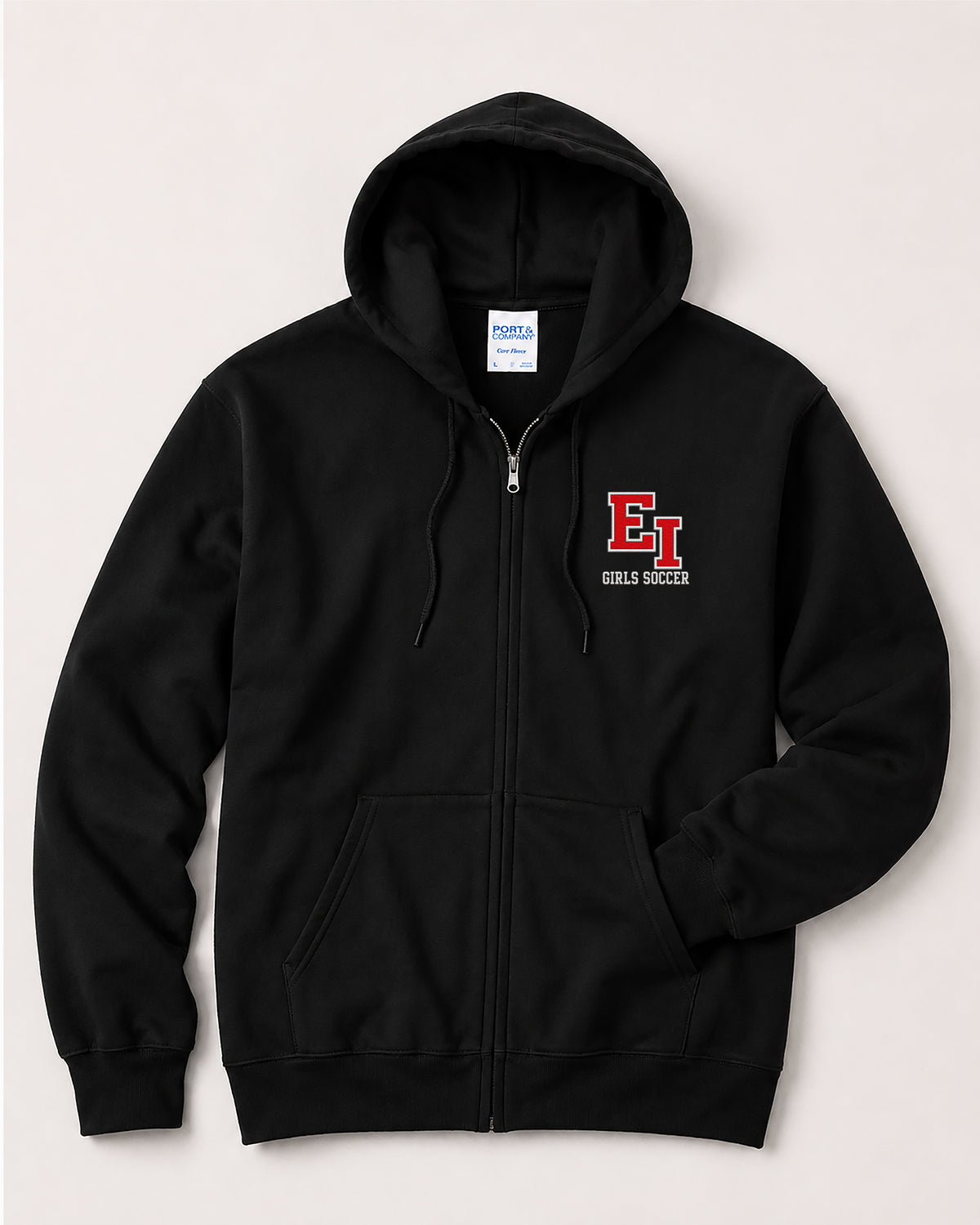 East Islip Girls Soccer Full-Zip Embroidered Hooded Sweatshirt