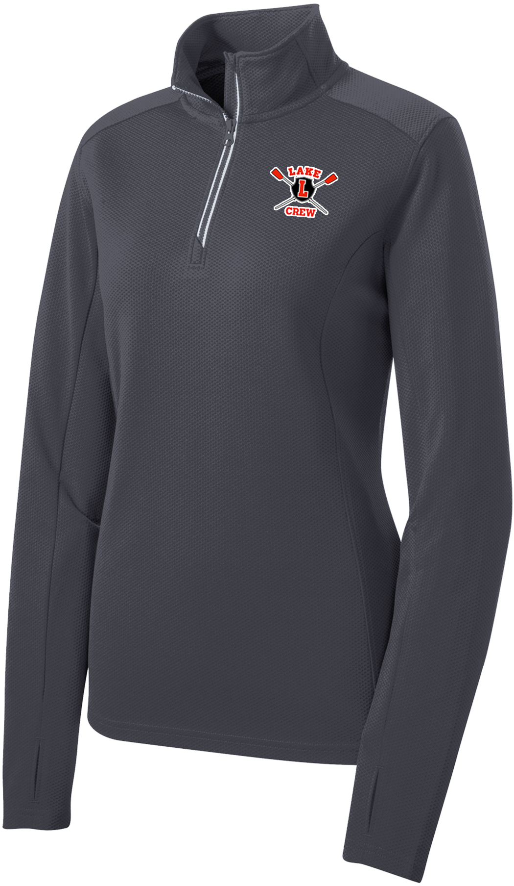 Lake Crew Ladies Sport-Wick Textured 1/4-Zip Pullover
