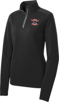 Lake Crew Ladies Sport-Wick Textured 1/4-Zip Pullover