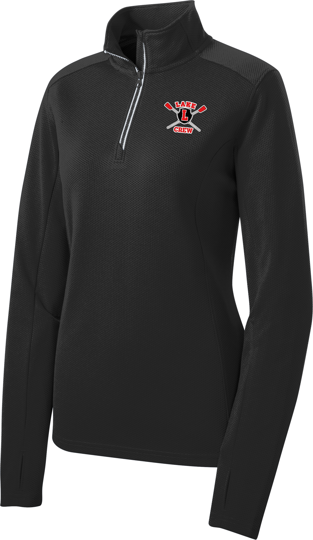 Lake Crew Ladies Sport-Wick Textured 1/4-Zip Pullover