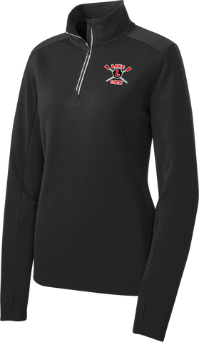 Lake Crew Ladies Sport-Wick Textured 1/4-Zip Pullover
