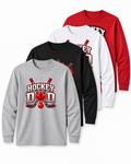 Maple Shade Street Hockey Family Dad Long Sleeve Cotton Tee