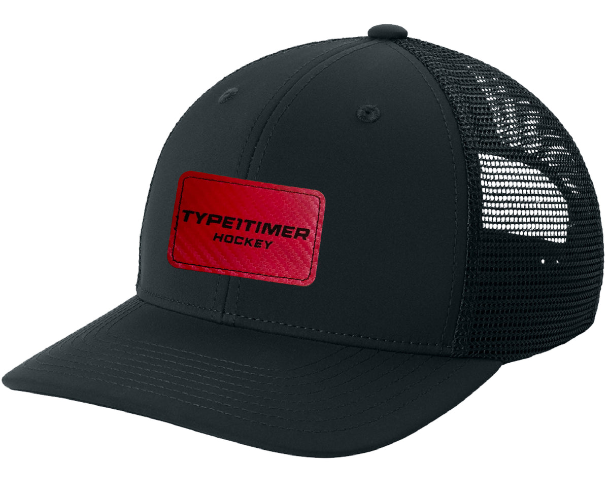 Type 1 Timer Hockey Engraved Patch Sport-Tek Club Trucker Cap