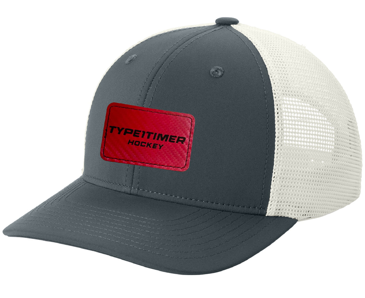 Type 1 Timer Hockey Engraved Patch Sport-Tek Club Trucker Cap