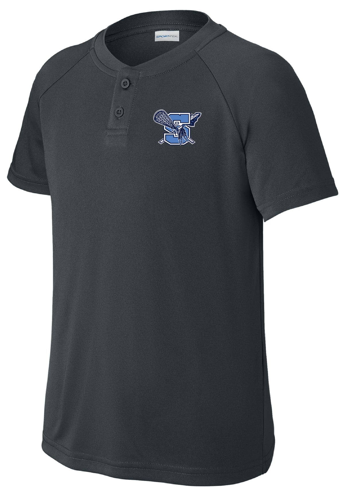 Warriors Lacrosse Sport-Tek PosiCharge Competitor 2-Button Henley