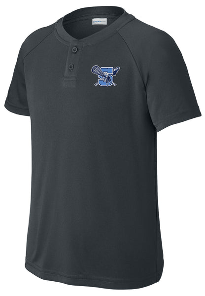 Warriors Lacrosse Sport-Tek PosiCharge Competitor 2-Button Henley