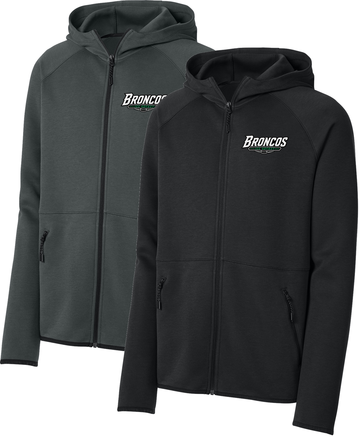 Broncos Ice Hockey Embroidered Phenom Full-Zip Hoodie