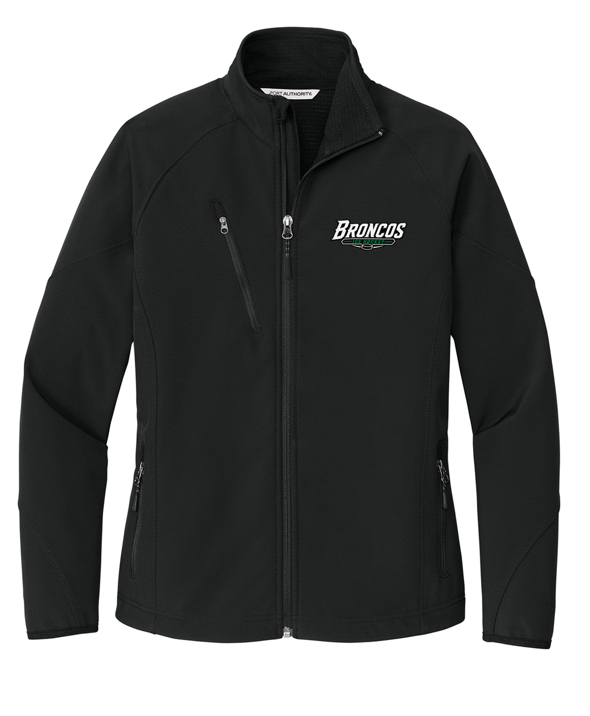 Broncos Ice Hockey Ladies Embroidered Soft Shell Jacket