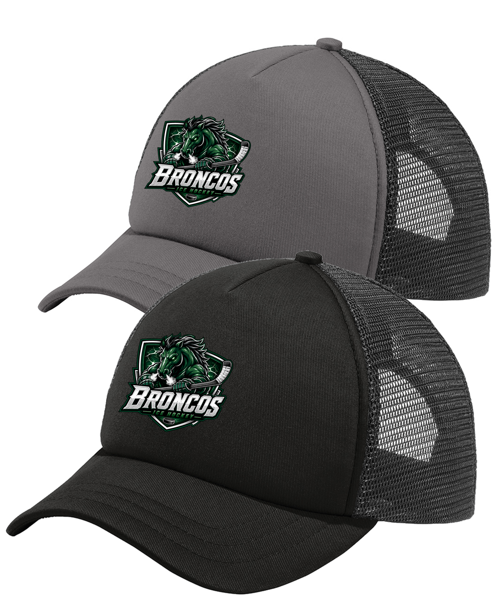 Broncos Ice Hockey 5-Panel Twill Foam Trucker Cap