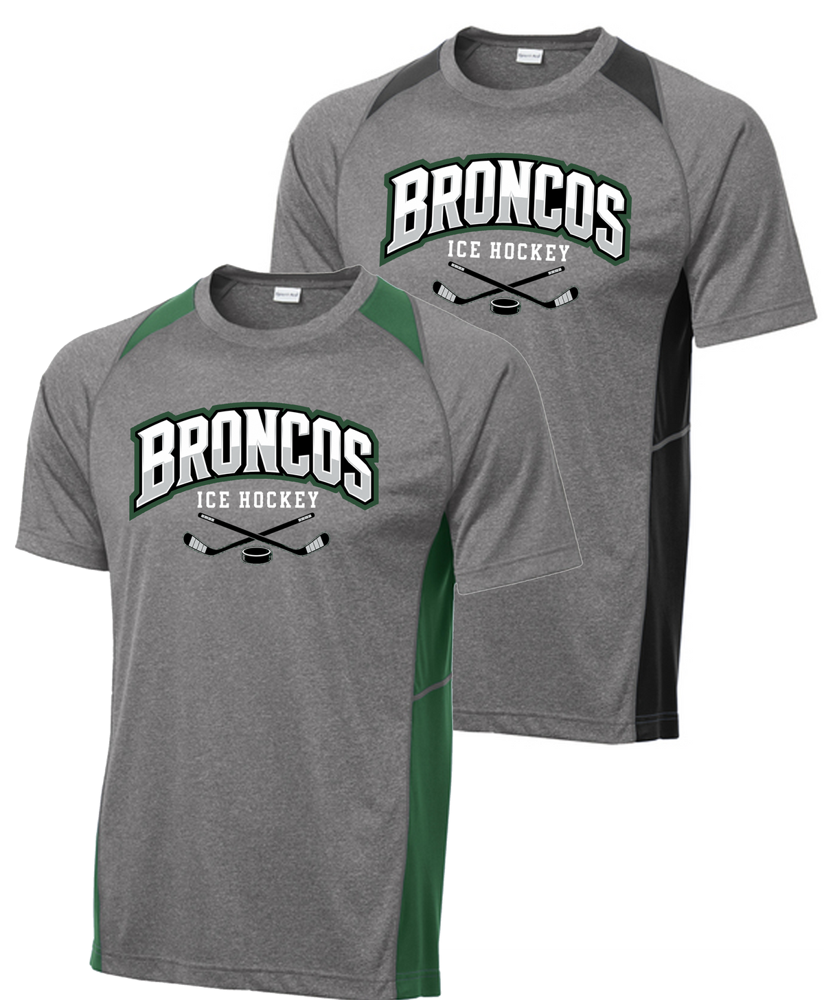 Broncos Ice Hockey Heather Colorblock Contender Tee
