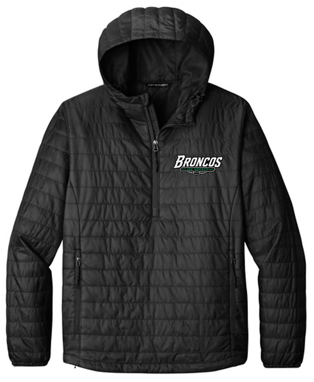 Broncos Ice Hockey Embroidered Packable Puffy Anorak
