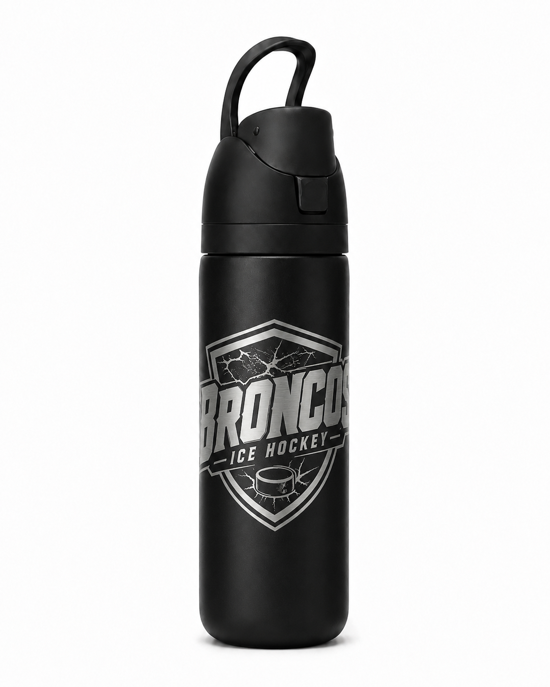 Broncos Ice Hockey Laser Engraved Water Bottle