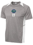 DRS Heather Colorblock Contender Tee w/ Player Number
