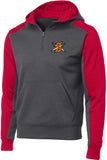 Red Raiders Hockey New Logo* Colorblock 1/4-Zip Hooded Sweatshirt