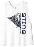 Treasure Coast Rowing Club Sting Logo Ladies Racerback Cropped Tank