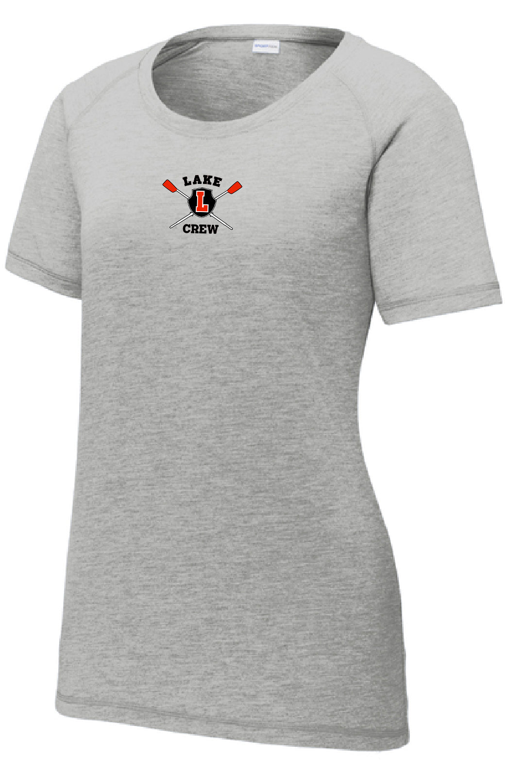Lake Crew Women's PosiCharge® Tri-Blend Wicking Scoop Neck Raglan Tee